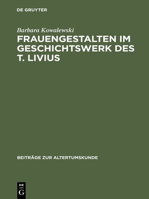 cover image of Frauengestalten im Geschichtswerk des T. Livius